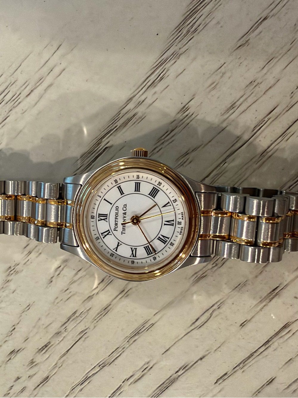 Tiffany & Co. Two-Tone Silver and Gold Women's Bracelet Watch